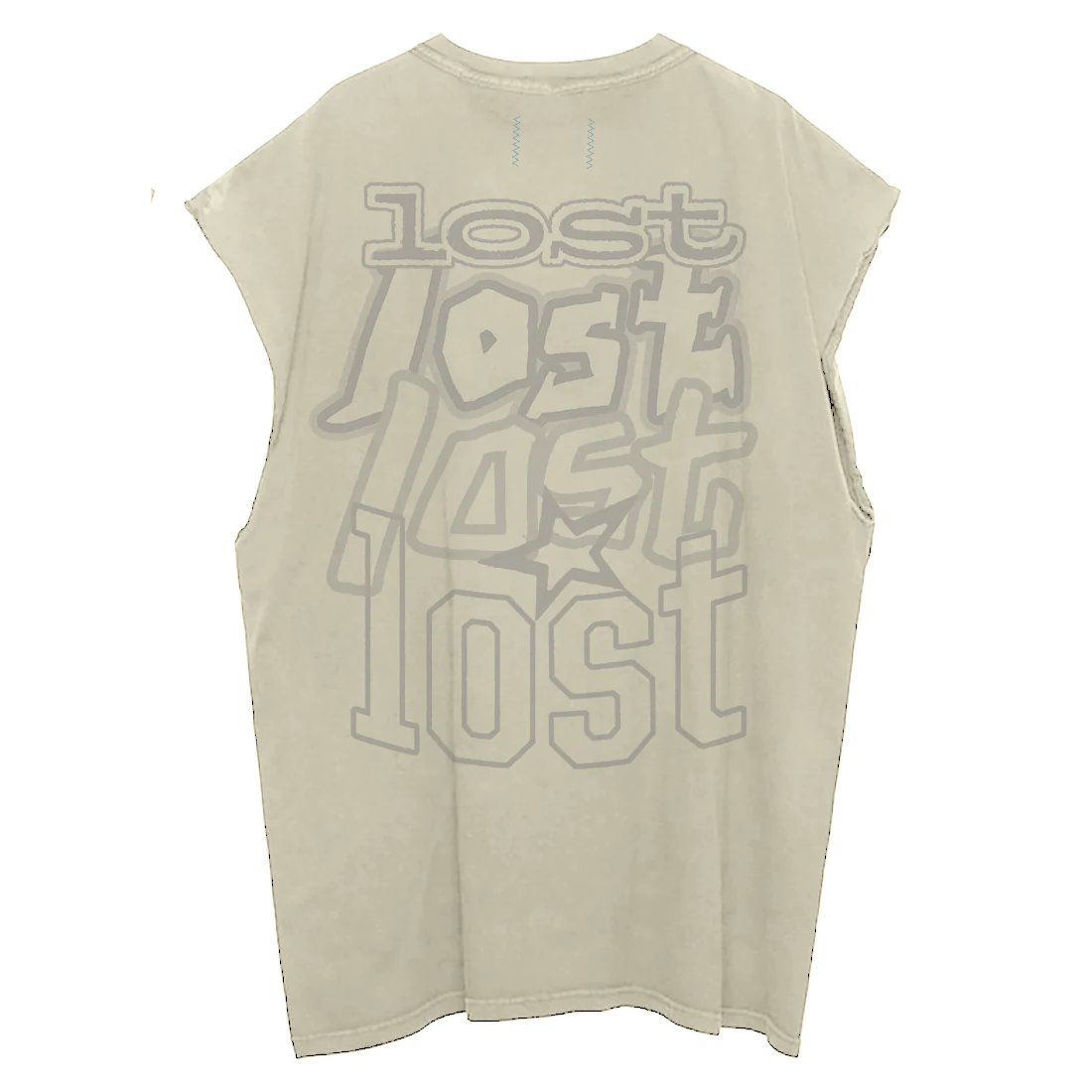 cliché cream cut off tank - Image 4